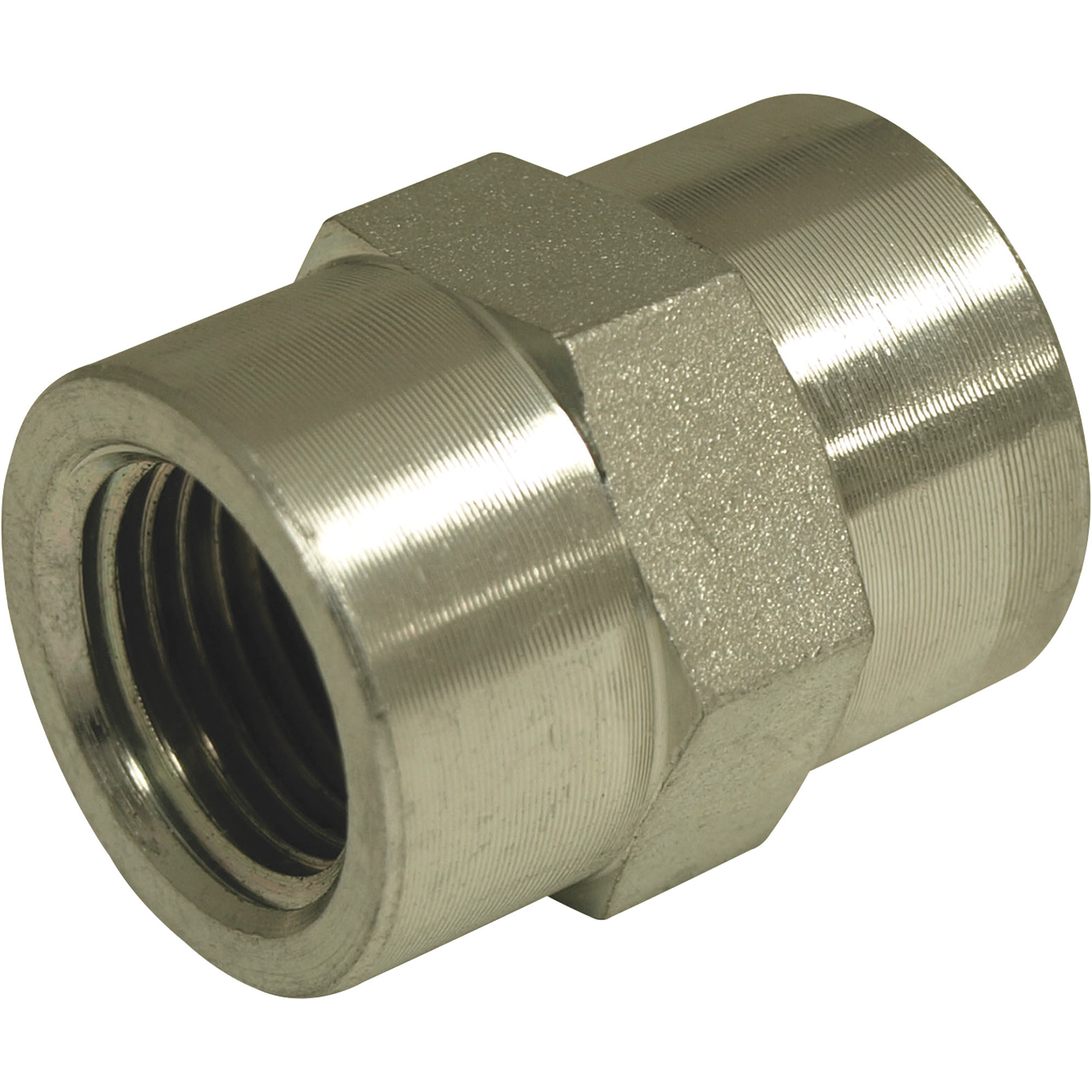 Apache Hex Nipple, 3/8in. F NPTF x 1/4in. F NPTF